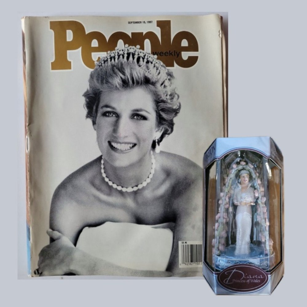 For Princess Diana Fans - 1998 Wedding Figurine & September 1997 People Mag